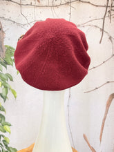 Embellished Cotton Beret - Medium/Large, Wine