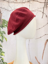 Embellished Cotton Beret - Medium/Large, Wine