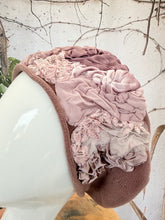 Embellished Cotton Beret - Medium/Large, Mauve