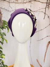 Embellished Cotton Beret - Medium/Large, Purple