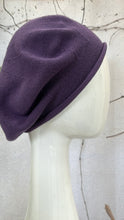 Embellished Cotton Beret - Medium/Large, Purple