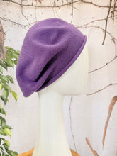 Embellished Cotton Beret - Medium/Large, Purple
