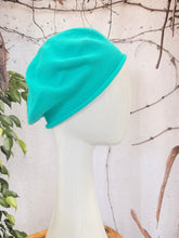 Embellished Cotton Beret - Small, Sea Green