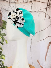 Embellished Cotton Beret - Small, Sea Green