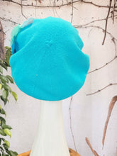 Embellished Cotton Beret - Medium/Large, Turquoise