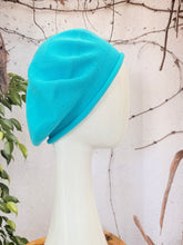 Embellished Cotton Beret - Medium/Large, Turquoise