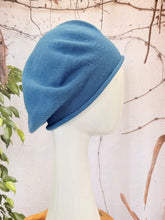 Embellished Cotton Beret - Medium/Large, Teal Blue