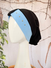 Classic Cotton Studded Long Snood - Blue-Snood-The Little Tichel Lady