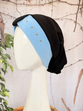 Classic Cotton Studded Long Snood - Blue-Snood-The Little Tichel Lady