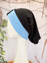 Classic Cotton Studded Long Snood - Blue-Snood-The Little Tichel Lady