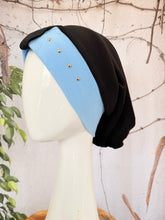 Classic Cotton Studded Long Snood - Blue-Snood-The Little Tichel Lady