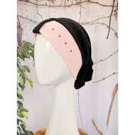 Classic Cotton Studded Long Snood - Pink-Snood-The Little Tichel Lady