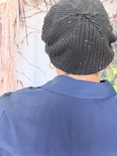 Soft Ribbed Adjustable Beret - Black/Multi