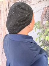 Soft Ribbed Adjustable Beret - Black/White