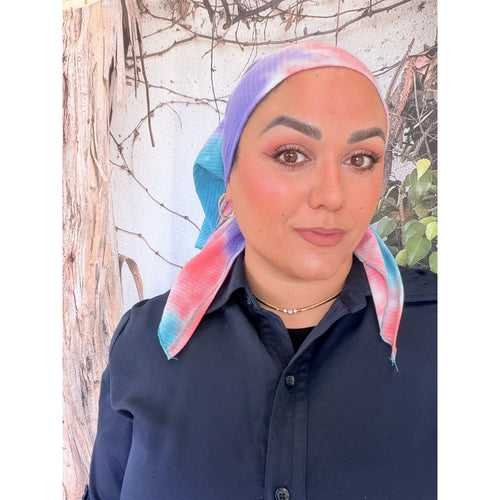 Tie-Dye Ribbed Triangle-Triangle-The Little Tichel Lady