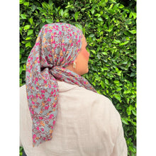 Garden Bloom Cotton Square Tichel - Minty Sage-Squares-The Little Tichel Lady