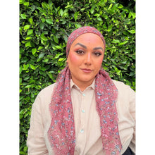 Garden Bloom Cotton Square Tichel - Rose-Squares-The Little Tichel Lady