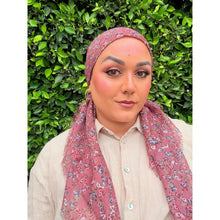 Garden Bloom Cotton Square Tichel - Rose-Squares-The Little Tichel Lady