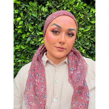 Garden Bloom Cotton Square Tichel - Rose-Squares-The Little Tichel Lady