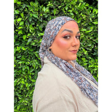 Garden Bloom Cotton Square Tichel - Neutral-Squares-The Little Tichel Lady