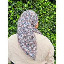 Garden Bloom Cotton Square Tichel - Neutral-Squares-The Little Tichel Lady