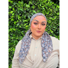 Garden Bloom Cotton Square Tichel - Neutral-Squares-The Little Tichel Lady