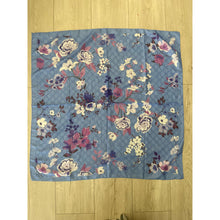 Luxe Inspired G Print Floral Square Tichels - Cornflower Blue-Squares-The Little Tichel Lady