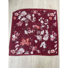Luxe Inspired G Print Floral Square Tichels - Burgundy-Squares-The Little Tichel Lady