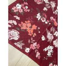 Luxe Inspired G Print Floral Square Tichels - Burgundy-Squares-The Little Tichel Lady
