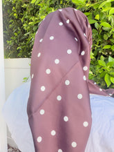 Polka Dot Satin Square Tichel - Chocolate Brown-square-The Little Tichel Lady