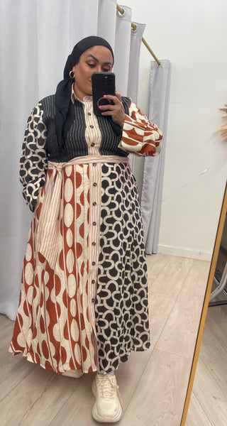 Multi-Print Muse Midi Dress-dress-The Little Tichel Lady