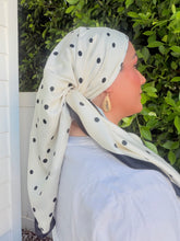 Polka Dot Satin Square Tichel - Cream-square-The Little Tichel Lady