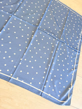 Polka Dot Satin Square Tichel - Blue-square-The Little Tichel Lady