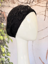 Embellished Hat - Size #1 Black Lace