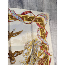 Ferragamo Authentic Vintage Designer Headscarf, Neutral Birds-Designer headscarf-The Little Tichel Lady