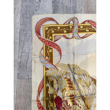 Ferragamo Authentic Vintage Designer Headscarf, Neutral Birds-Designer headscarf-The Little Tichel Lady