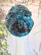 Embellished Hat - Size #1 Turquoise Textured Print