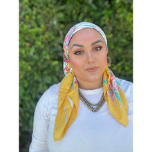 Dior Authentic Designer Headscarf, Yellow Birdcage-Designer headscarf-The Little Tichel Lady