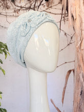 Embellished Hat - Size #1 Pale Blue Lace