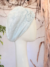 Embellished Hat - Size #1 Pale Blue Lace