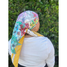 Dior Authentic Designer Headscarf, Yellow Birdcage-Designer headscarf-The Little Tichel Lady