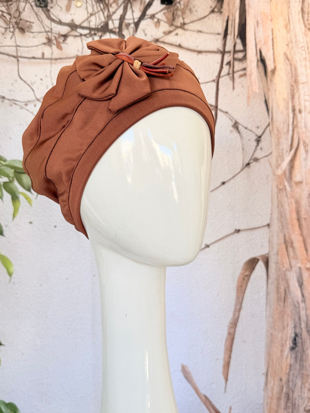 Embellished Hat - Size #2 Bronzey Brown