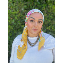 Dior Authentic Designer Headscarf, Yellow Birdcage-Designer headscarf-The Little Tichel Lady