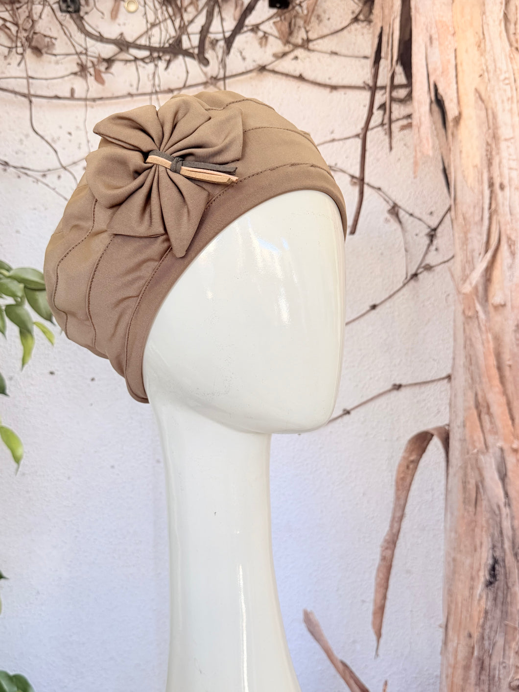 Embellished Hat - Size #1 Taupe