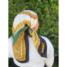 Dior Authentic Designer Headscarf, Gold Frame Print-Designer headscarf-The Little Tichel Lady