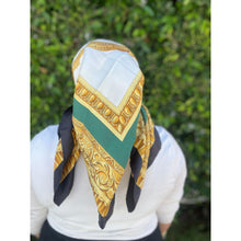 Dior Authentic Designer Headscarf, Gold Frame Print-Designer headscarf-The Little Tichel Lady