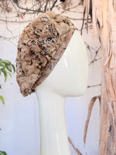 Embellished Hat - Size #1 Neutral Textured Print