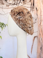 Embellished Hat - Size #1 Neutral Textured Print