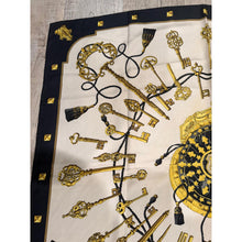 Hermes Authentic Vintage Designer Headscarf, Les Clés Silk Scarf 90-Designer headscarf-The Little Tichel Lady