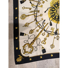Hermes Authentic Vintage Designer Headscarf, Les Clés Silk Scarf 90-Designer headscarf-The Little Tichel Lady